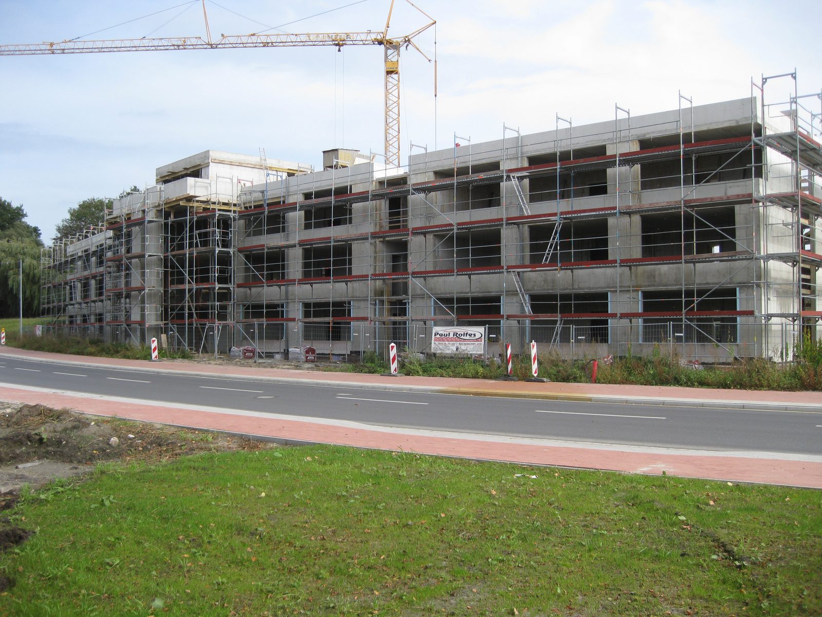 September 2010 – der Rohbau steht über drei Geschosse